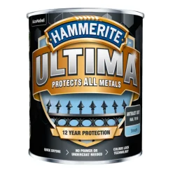 Hammerite Metalmaling Udendørs|Træ- & Metalmaling|Ultima metalmaling 750 ml Grå