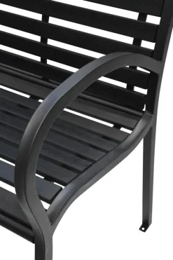 Sunlife® Sæsonafslutning|Havebænke|Havebænk Amsterdam sort 125 x 60 cm -