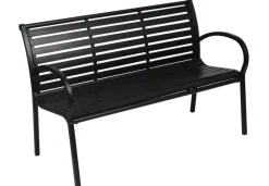 Sunlife® Sæsonafslutning|Havebænke|Havebænk Amsterdam sort 125 x 60 cm -