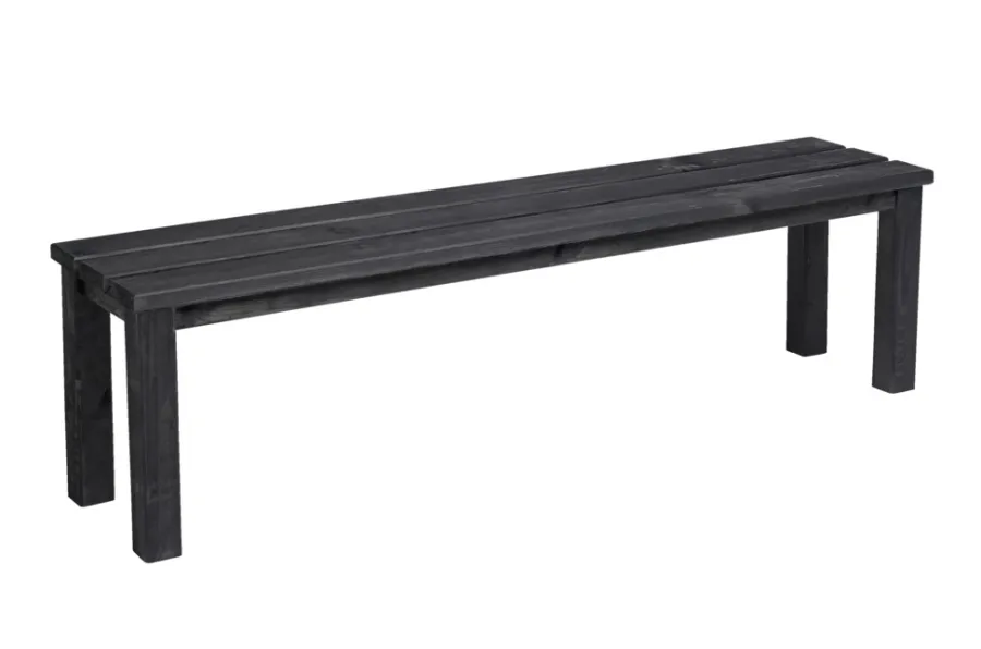Sæsonafslutning|Havebænke|Havebænk Kansas 150x33x42 cm i sortmalet fyrretræ