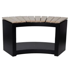 Bålfad & Tilbehør|Havebænke|Havebænk med brændedepot 90,2 x 37,8 x 48 cm Sort/natur