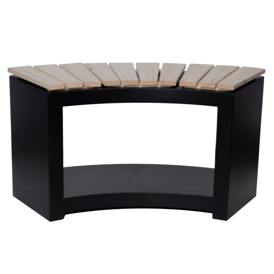 Bålfad & Tilbehør|Havebænke|Havebænk med brændedepot 90,2 x 37,8 x 48 cm Sort/natur