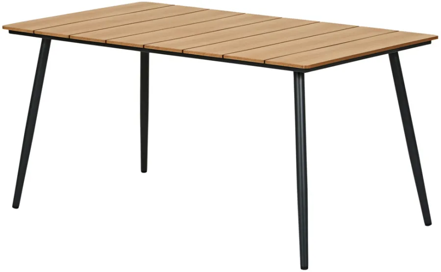 Sunlife® Sæsonafslutning|Haveborde|Havebord Beijing sort/teak 148 x 85 cm - Teak/sort