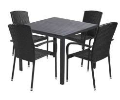 Sunlife® Sæsonafslutning|Haveborde|Havebord Havanna 90x90 cm i aluminium og nonwood -