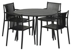 Sunlife® Sæsonafslutning|Haveborde|Havebord Madrid Ø110 cm - Sort