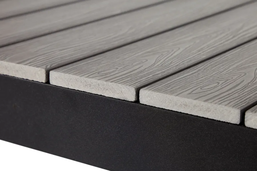 Outfit Haveborde|Havebord 205/275 x 100 cm alu/nonwood - Sort/grey oak