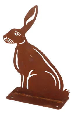 Gardenlife Land Lys & Havedekorationer|Havefigur hare H27 cm Rust