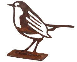 Gardenlife Land Lys & Havedekorationer|Havefigur rødhals H10,1 cm Rust