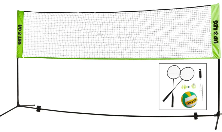 Ud & Leg® Sæsonafslutning|Spil & Underholdning|Havespil 2-i-1 volleyball/badminton