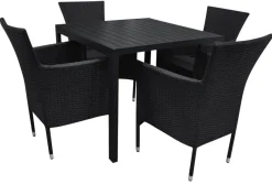 Sunlife® Sæsonafslutning|Havestole|Havestol Bangkok i metal og sort polyrattan -
