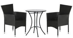 Sunlife® Sæsonafslutning|Havestole|Havestol Bangkok i metal og sort polyrattan -