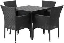 Sunlife® Sæsonafslutning|Havestole|Havestol Bangkok i metal og sort polyrattan -