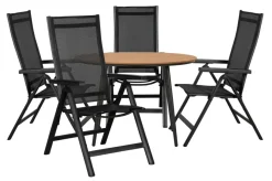 Sunlife® Sæsonafslutning|Havestole|Havestol Kingston 6 positioner sort -