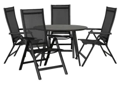 Sunlife® Sæsonafslutning|Havestole|Havestol Kingston 6 positioner sort -