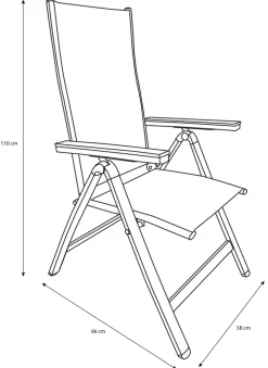 Sunlife® Sæsonafslutning|Havestole|Havestol Kingston 6 positioner sort -