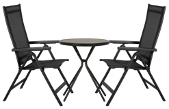 Sunlife® Sæsonafslutning|Havestole|Havestol Kingston 6 positioner sort -
