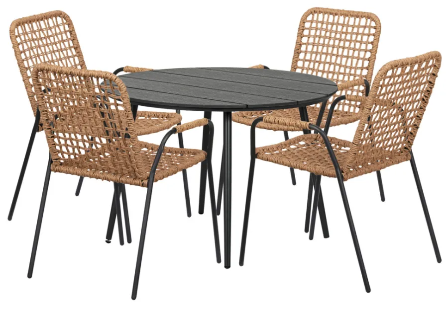 Sunlife® Sæsonafslutning|Havestole|Havestol Madison - Sort/natur