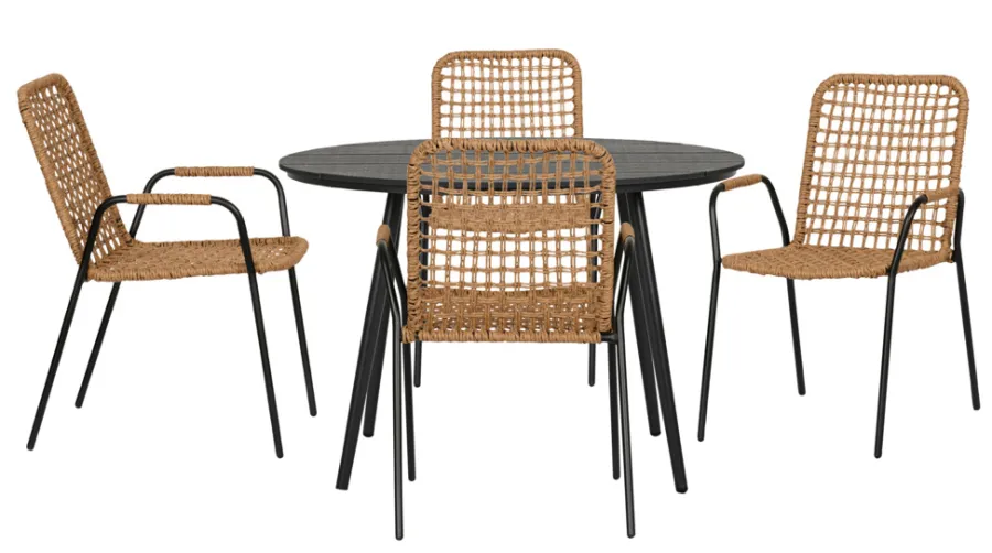 Sunlife® Sæsonafslutning|Havestole|Havestol Madison - Sort/natur