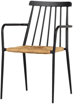 Envy Havestole|Havestol stabelbar alu/rattan sort - Sort/nature