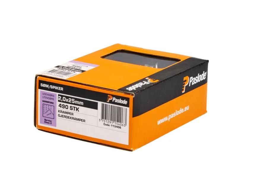 Paslode Søm|Hegnskrampe 2,0 x 25 mm 490 stk. -
