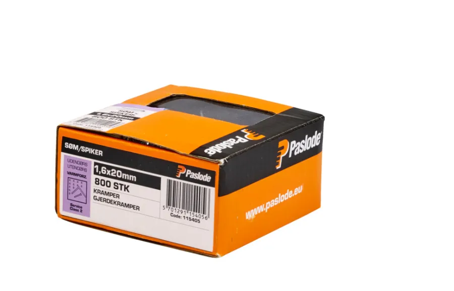 Paslode Søm|Hegnskrampe 1,6 x 20 mm 800 stk. -