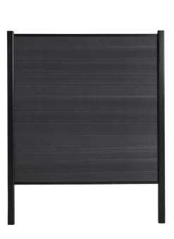 Panelhegn|Hegnsstolpe panelhegn sort aluminium H230 cm