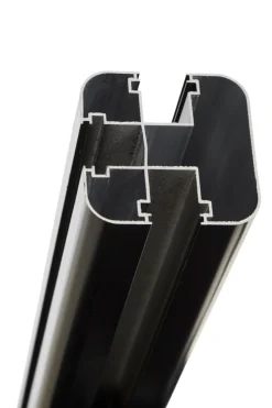 Panelhegn|Hegnsstolpe panelhegn sort aluminium H230 cm