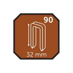 Probuilder Øvrigt Tilbehør|Hæfteklamme 32 mm nr. 90 5000 stk. -