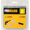 Probuilder Hæftepistoler|Hæfteklammer 6 mm nr. 53F 2000 stk. -