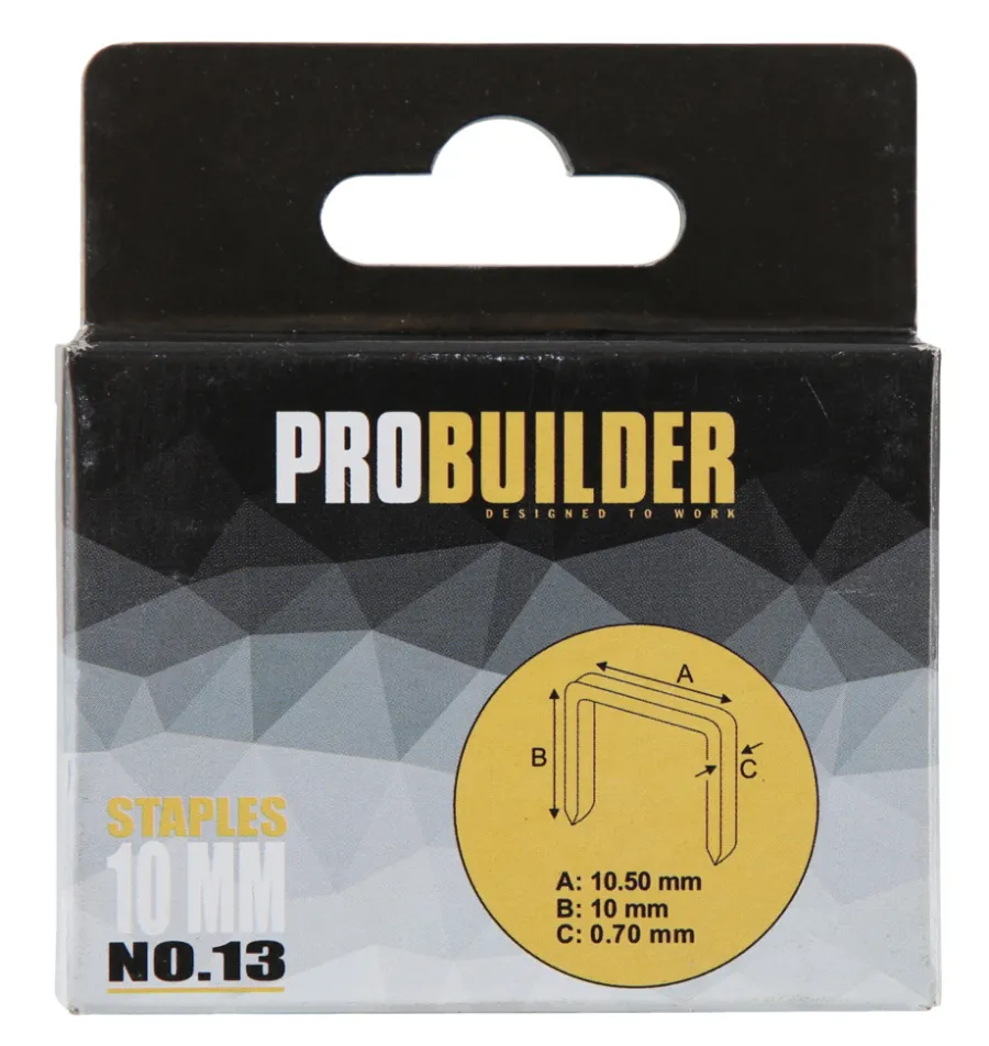 Probuilder Hæftepistoler|Hæfteklammer 10 mm nr. 13 1000 stk. -
