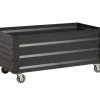 Garden® Planteborde & Højbede|Højbed på hjul sort 80 x 45 x 40 cm -