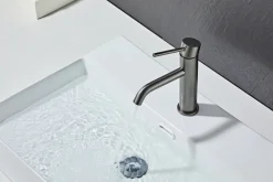 Håndvaskarmatur|Håndvaskarmatur Slim vinkel gunmetal
