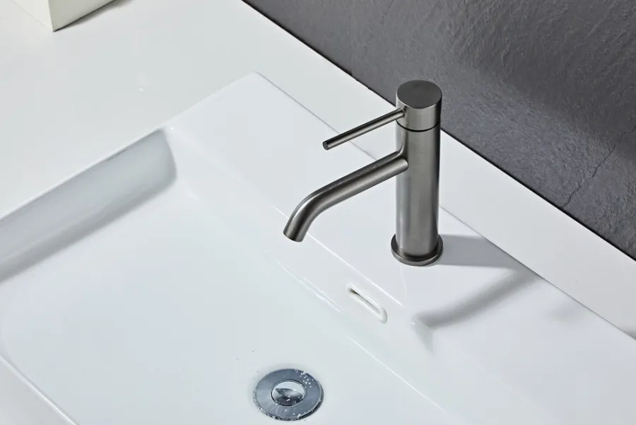 Håndvaskarmatur|Håndvaskarmatur Slim vinkel gunmetal