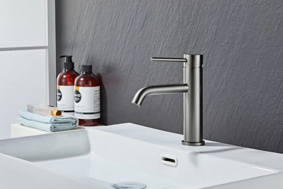 Håndvaskarmatur|Håndvaskarmatur Slim vinkel gunmetal