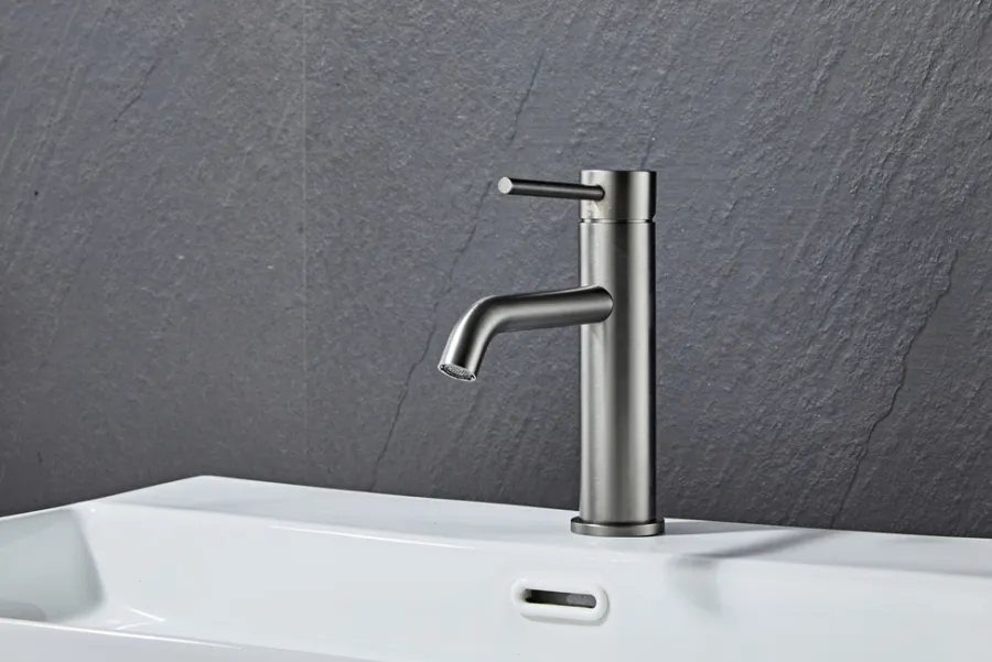 Håndvaskarmatur|Håndvaskarmatur Slim vinkel gunmetal