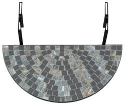 Sunlife® Haveborde|Caféborde & Caféstole|Hængebord altan Rom mosaik 70 x 36 cm - Multi/sort