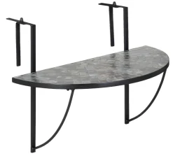 Sunlife® Haveborde|Caféborde & Caféstole|Hængebord altan Rom mosaik 70 x 36 cm - Multi/sort