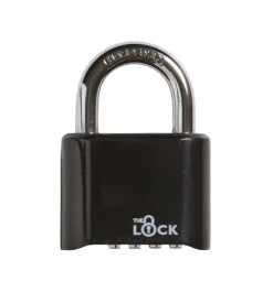 The lock Hængelåse|Hængelås m/kode i bunden 56 mm Sort