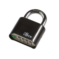 The lock Hængelåse|Hængelås m/kode i bunden 56 mm Sort