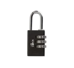 The lock Hængelåse|Hængelås m/kode 30 mm aluminium Sort
