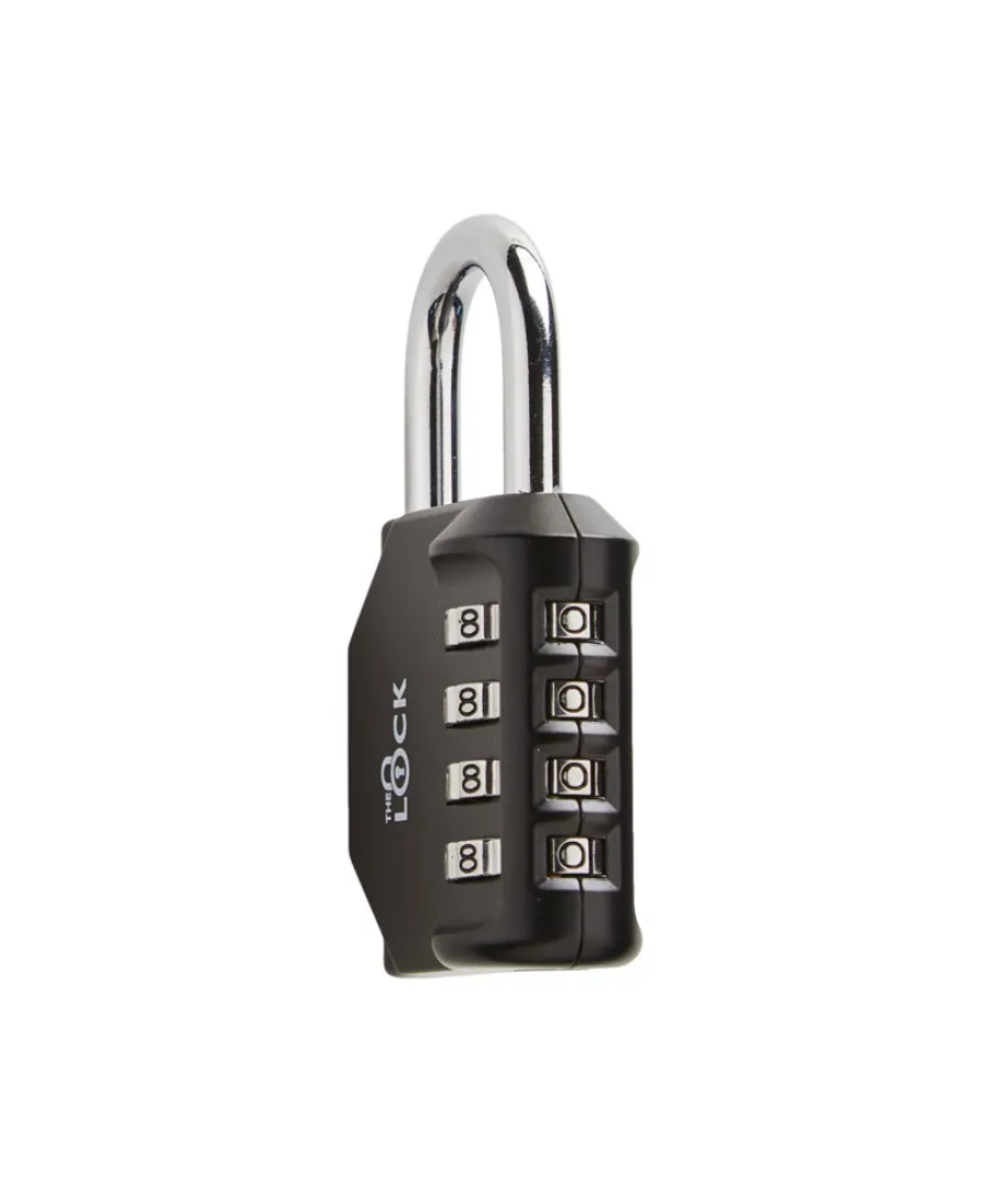 The lock Hængelåse|Hængelås m/kode 42 mm zink Sort