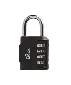 The lock Hængelåse|Hængelås m/kode 42 mm zink Sort
