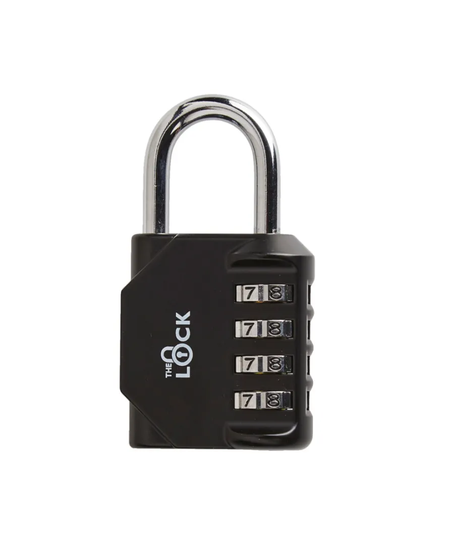 The lock Hængelåse|Hængelås m/kode 42 mm zink Sort