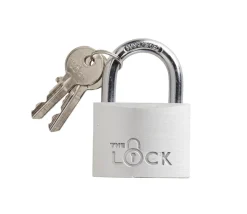 The lock Hængelåse|Hængelås m/to nøgler 50 mm aluminium Sølv