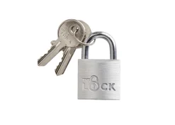 The lock Hængelåse|Hængelås m/to nøgler 30 mm aluminium Sølv