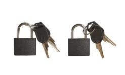 The lock Hængelåse|Hængelås m/to nøgler 25 mm plastikcover - 2-pk. Sort