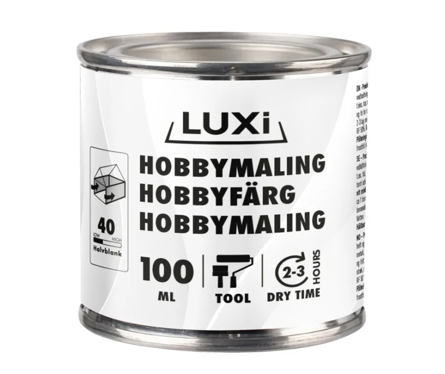 LUXI® Hobbymaling|Hobbymaling 100 ml - Sort