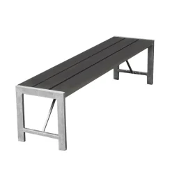 HORTUS Havebænke|bænk H-model nonwood 180 cm antracitgrå