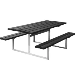 HORTUS Bord/Bænkesæt|FRIGG bord-/bænkesæt sort 175 x 140 cm Grundmalet sort