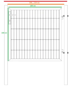 HORTUS Panelhegn|Havelåger|havelåge metal sort 100 x 100 cm sort pulverlakering